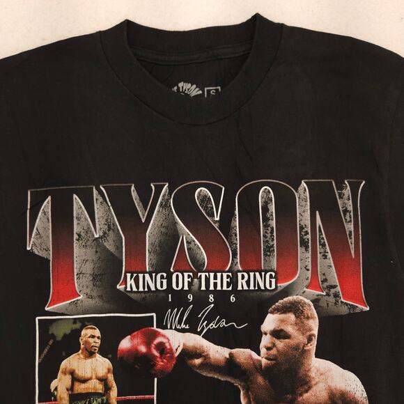 Mike Tyson Boxing Short Sleeve Graphic Crew Neck T Shirt Mens Size S Black - Picture 1 of 9